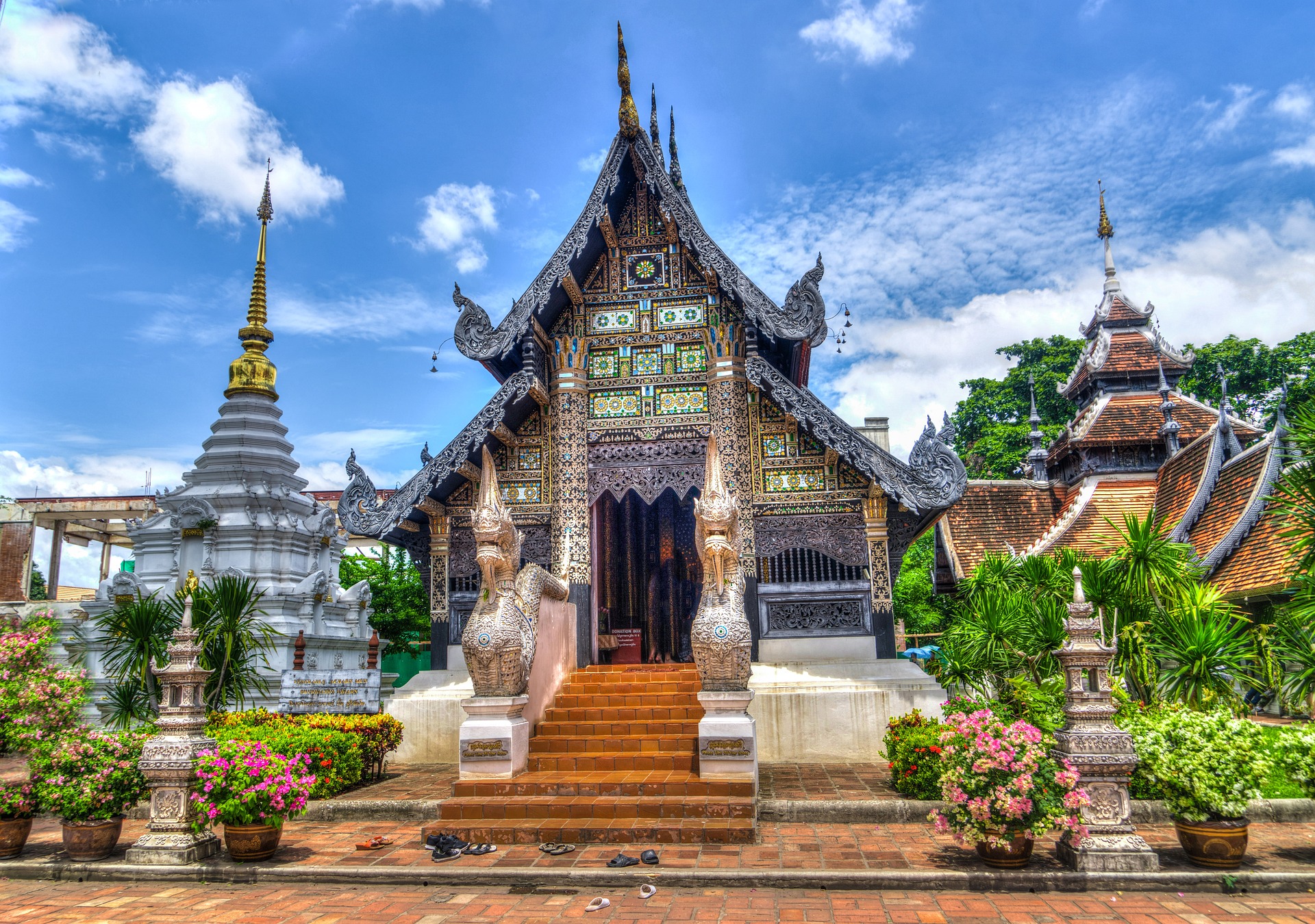 Traditional Thai Buddhist temple in Chiang Mai